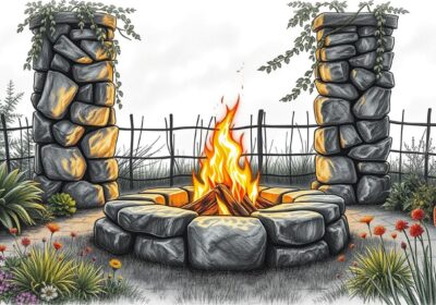 Feuerstelle im Garten