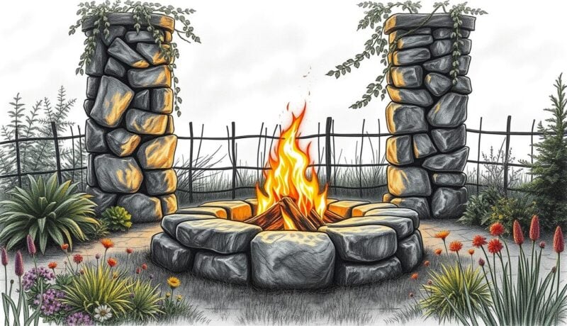 Feuerstelle im Garten