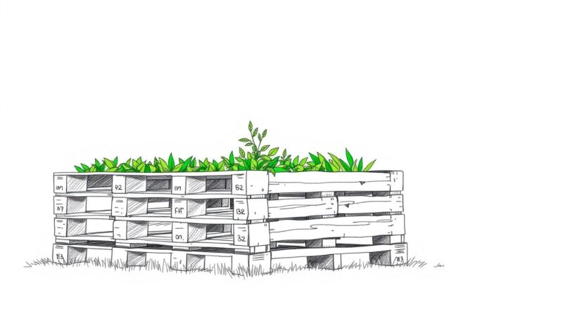 Hochbeet aus Paletten