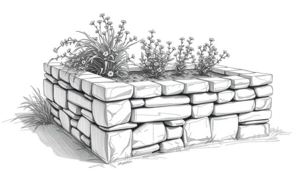 Hochbeet aus Stein