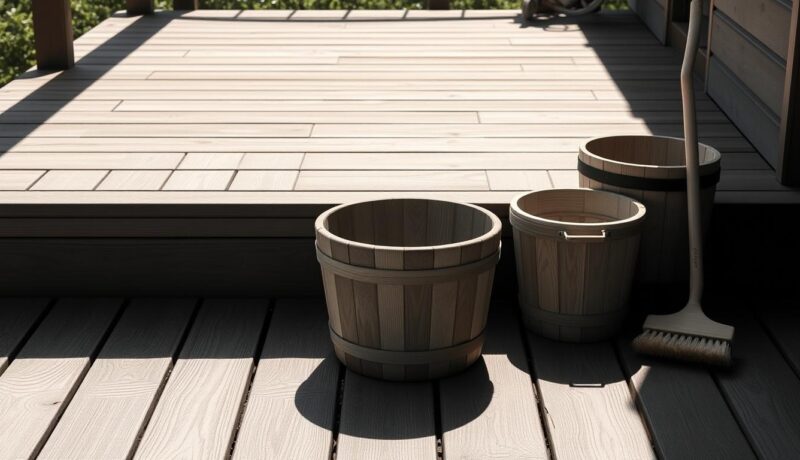 Holzterrasse pflegen