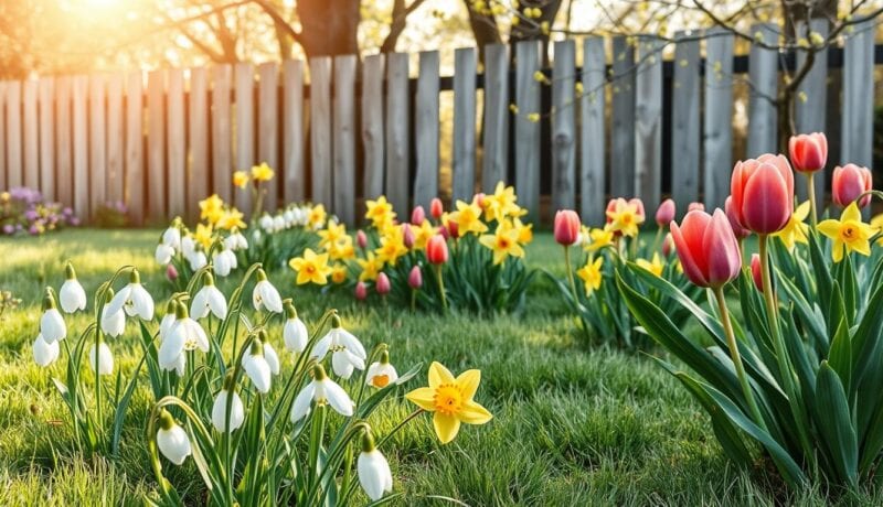 Frühblüher im Beet