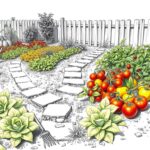 Gemüsebeet im Garten